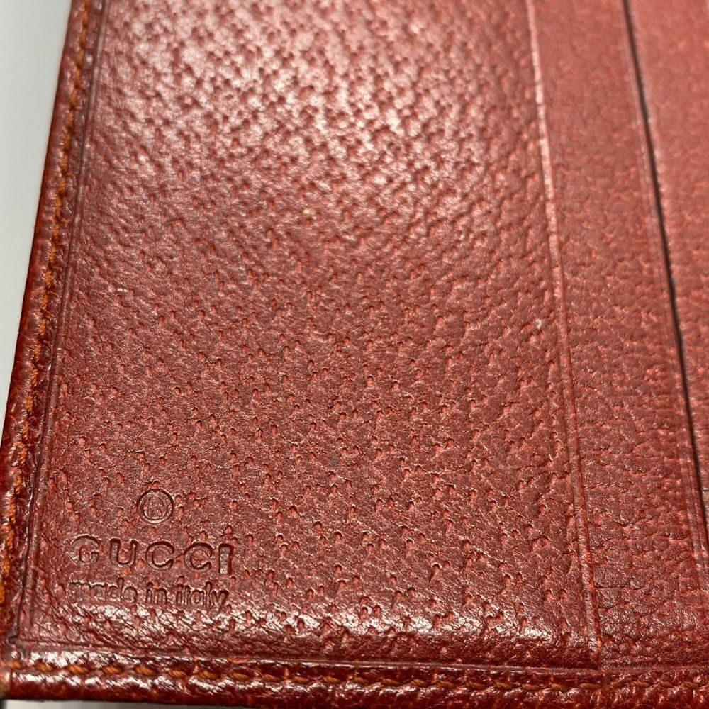 Authentic GUCCI Red Canvas & Leather Long Slim Wallet - Picture 7 of 14